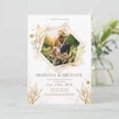 Luxus-Hochzeitseinladung Einladung (Stehend Vorderseite)