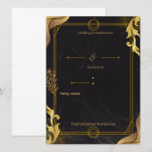Luxus-Hochzeitseinladung Einladung (Vorne/Hinten)