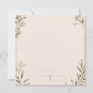 Luxus-Hochzeitseinladung – Minimalistischer Elfenb Feiertagskarte