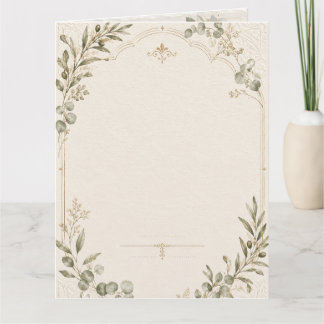 Luxus-Hochzeitseinladung – Minimalistischer Elfenb Karte