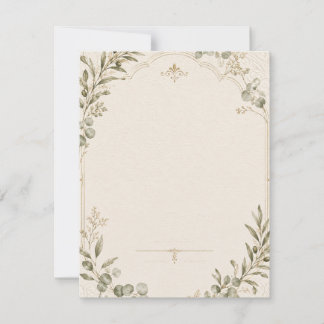 Luxus-Hochzeitseinladung – Minimalistischer Elfenb RSVP Karte