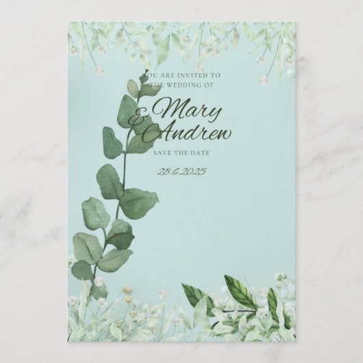 “Luxus-Hochzeitseinladungsvorlage” Einladung (Vorderseite)