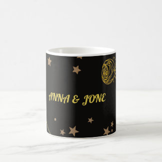 Luxus-Hochzeitskarte in Gold Kaffeetasse