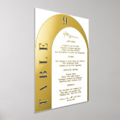 Luxus-Hochzeitsmenü und Tischnummer Gold Silver Foliendrucke (Ablage )