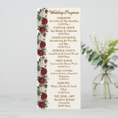 Luxus-Hochzeitsprogramm New York Rose mit Beschrei Programm (Stehend Vorderseite)