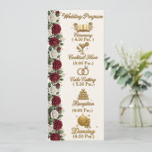 Luxus-Hochzeitsprogramm New York Rose mit vollstän Programm (Stehend Vorderseite)