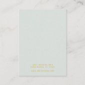 Luxus Holder Soft Neutral mit Gold Schriftart Visitenkarte (Rückseite)