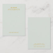 Luxus Holder Soft Neutral mit Gold Schriftart Visitenkarte (Vorne/Hinten)