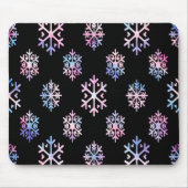 Luxus-Holografische-Schneeflocken-Weihnachtskollek Mousepad (Vorne)