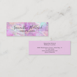 Luxus-Holografischer-Rosé- und Opal-Make-up  Mini Visitenkarte