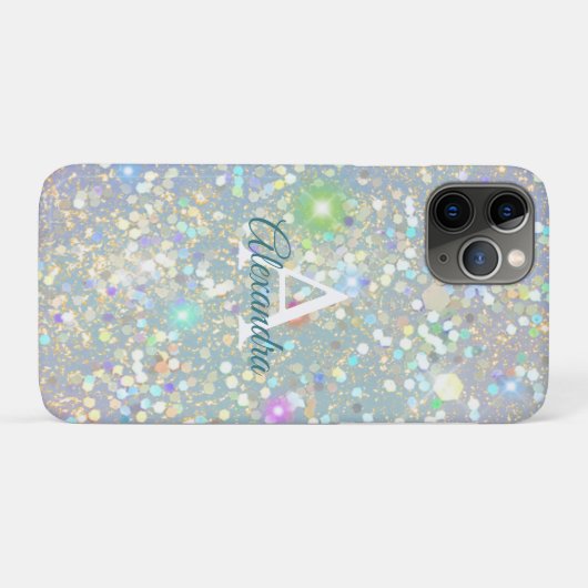 Luxus Holographic Bling Sparkle Glitzer Custom Case-Mate iPhone Hülle (Rückseite (Horizontal))