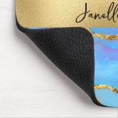 Luxus-Holographic Imitate Opal Stone and Gold Foil Mousepad (Ecke)