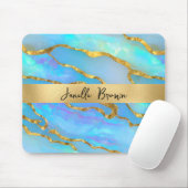 Luxus-Holographic Imitate Opal Stone and Gold Foil Mousepad (Mit Mouse)