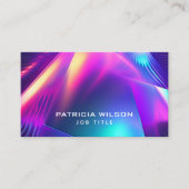 Luxus-Holographic Minimal QR Code & Social Media Visitenkarte (Vorderseite)