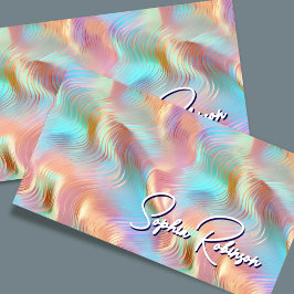 Luxus Holographic Waves Business Card Rabattkarte