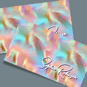 Luxus Holographic Waves Business Card Rabattkarte