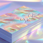 Luxus Holographic Waves Business Card Rabattkarte