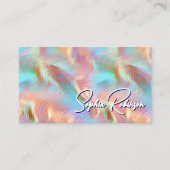 Luxus Holographic Waves Business Card Rabattkarte (Vorderseite)