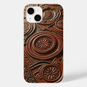 Luxus-Holzhandygehäuse mit aufwendiger geometrisch Case-Mate iPhone 14 Hülle