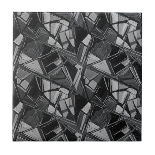 Luxus-Holzkohle-Silber-Abstrakte Öl-Kunst Fliese