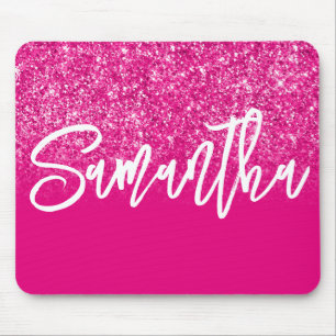 Luxus-Hot-Pink-Glitter-Ombre-Personalisierung Mousepad