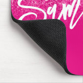 Luxus Hot Pink Glitzer Ombre Personalisiert Mousepad (Ecke)