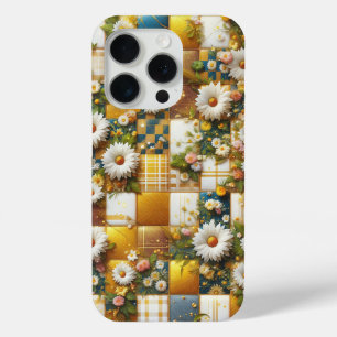 Luxus-Hülle mit weißen Gänseblümchen und goldenem Case-Mate iPhone Hülle