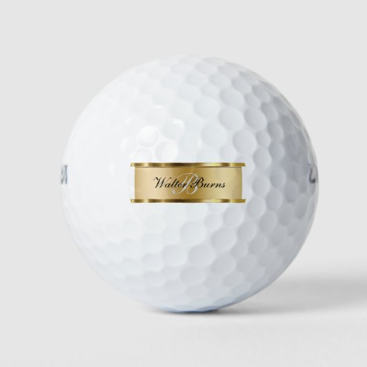 Luxus im Monogramm-Stil Golfball (Vorderseite)