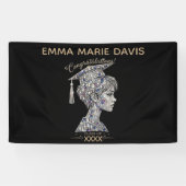 Luxus-imitat-Diamant-Glitter-Abschlussfeier Banner (Horizontal)