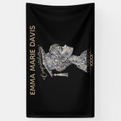 Luxus-imitat-Diamant-Glitter-Abschlussfeier Banner (Vertikal)