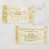 Luxus IMITATE Gold Bokeh Sparkle Haar und Schönhei Visitenkarte (Vorne/Hinten)