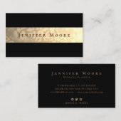 Luxus Imitate Gold Leopard Textur Streifen Visitenkarte (Vorne/Hinten)