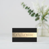 Luxus Imitate Gold Leopard Textur Streifen Visitenkarte (Stehend Vorderseite)