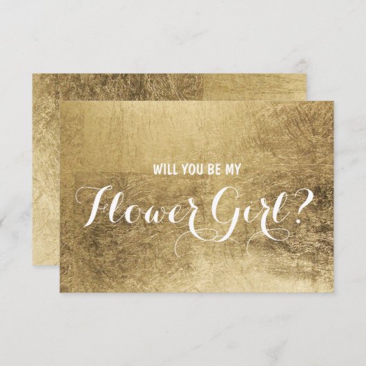 Luxus-Imitate Goldblatt Werden Sie meine Blume Mäd Einladung (Vorne/Hinten)