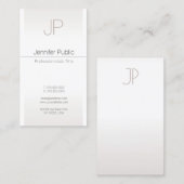 Luxus-Imitate Silver Trendy Creative Monogram Schl Visitenkarte (Vorne/Hinten)