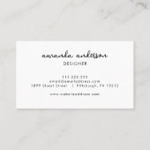 Luxus Imitats Gold Circle White Business Card Visitenkarte (Rückseite)