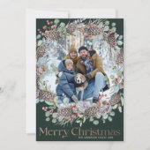 Luxus-Imitats Gold & Green Frohe Weihnachten (Vorderseite)