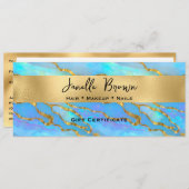 Luxus Imitats Opal Stone Gold Geschenkgutschein Ka Einladung (Vorne/Hinten)