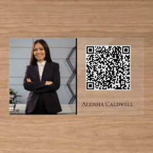 Luxus-Immobilienmakler-Foto-Geschäftskarten-QR-Cod
