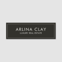 Luxus-Immobilienmakler-Name Tag Schwarz