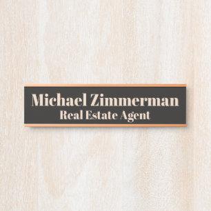Luxus-Immobilienmakler-Schild für das Büro eines I Türschild