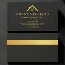 Luxus-Immobilienmakler Schwarz Gold Stein