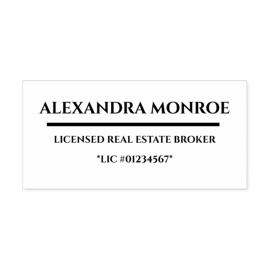 Luxus-Immobilienname – Minimal Professionell Permastempel (Design)