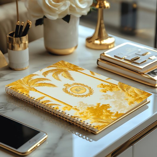 Luxus-Imperiale Goldene Palmen Business Planer