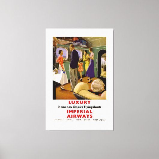 Luxus in den Flying Boats des New Empire Leinwanddruck (Vorderseite)