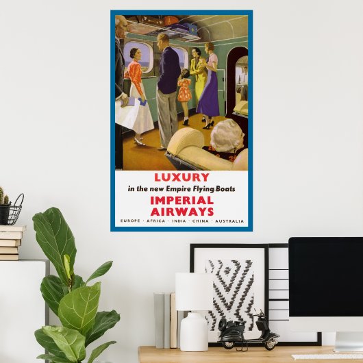 Luxus in den Flying Boats des New Empire Poster (Heimbüro)