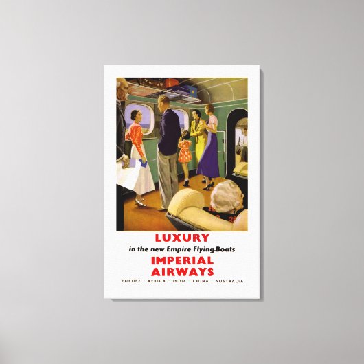 Luxus in den New Empire Flying Boats - m Leinwanddruck (Vorderseite)