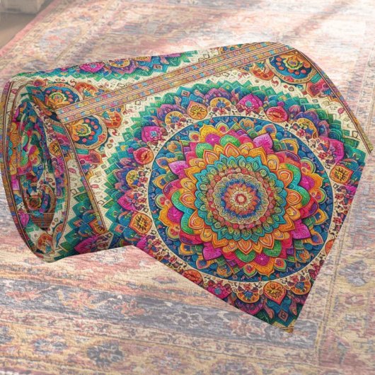 Luxus-Indien-Designer-Teppich | Faux-Silk-Schlips Krawatte