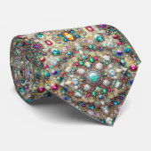 Luxus-Indisch-Designer-Teppich | Faux-Seiden-Halst Krawatte (Gerollt)