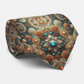 Luxus-Indisch-Designer-Teppich | Faux-Silk-Halstuc Krawatte (Gerollt)